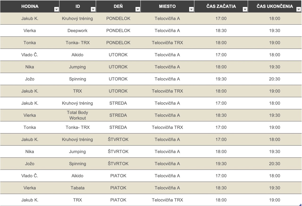 Schedule